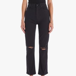 NWT MOTHER High-Waisted Rider Ankle Guilty As Sin Jeans